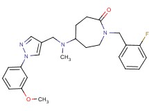 1-(2-fluorobenzyl)-5-[{[1-(3-methoxyphenyl)-1H-pyrazol-4-yl]methyl}(methyl)amino]-2-azepanone