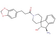 (2R*,3R*)-3-amino-1'-[3-(1,3-benzodioxol-5-yl)propanoyl]-2,3-dihydrospiro[indene-1,4'-piperidin]-2-ol