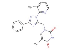 5-methyl-1-{[1-(3-methylpyridin-2-yl)-3-phenyl-1H-1,2,4-triazol-5-yl]methyl}pyrimidine-2,4(1H,3H)-dione