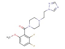 1-(2,3-difluoro-6-methoxybenzoyl)-4-[2-(1H-1,2,4-triazol-1-yl)ethyl]piperazine