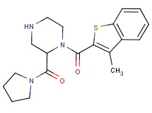 1-[(3-methyl-1-benzothien-2-yl)carbonyl]-2-(1-pyrrolidinylcarbonyl)piperazine