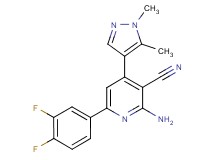 2-amino-6-(3,4-difluorophenyl)-4-(1,5-dimethyl-1H-pyrazol-4-yl)nicotinonitrile