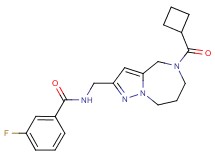 N-{[5-(cyclobutylcarbonyl)-5,6,7,8-tetrahydro-4H-pyrazolo[1,5-a][1,4]diazepin-2-yl]methyl}-3-fluorobenzamide