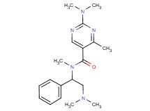 2-(dimethylamino)-N-[2-(dimethylamino)-1-phenylethyl]-N,4-dimethylpyrimidine-5-carboxamide