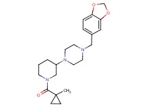 1-(1,3-benzodioxol-5-ylmethyl)-4-{1-[(1-methylcyclopropyl)carbonyl]-3-piperidinyl}piperazine