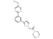 4-({3-[3-(5-ethyl-2-pyrimidinyl)phenyl]-1H-pyrazol-1-yl}acetyl)morpholine