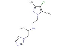 N-[2-(4-chloro-3,5-dimethyl-1H-pyrazol-1-yl)ethyl]-1-(1H-imidazol-1-yl)propan-2-amine