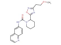 2-[3-(2-methoxyethyl)-1,2,4-oxadiazol-5-yl]-N-quinolin-6-ylpiperidine-1-carboxamide