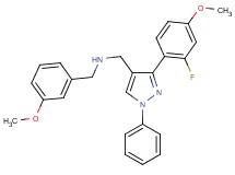 1-[3-(2-fluoro-4-methoxyphenyl)-1-phenyl-1H-pyrazol-4-yl]-N-(3-methoxybenzyl)methanamine