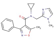 N-cyclopropyl-5-methyl-N-[(1-methyl-1H-imidazol-2-yl)methyl]-3-phenylisoxazole-4-carboxamide