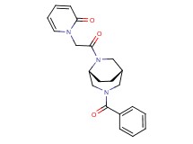 1-{2-[(1S*,5R*)-3-benzoyl-3,6-diazabicyclo[3.2.2]non-6-yl]-2-oxoethyl}pyridin-2(1H)-one