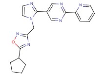 5-{1-[(5-cyclopentyl-1,2,4-oxadiazol-3-yl)methyl]-1H-imidazol-2-yl}-2-pyridin-2-ylpyrimidine