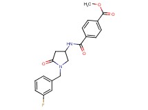 methyl 4-({[1-(3-fluorobenzyl)-5-oxo-3-pyrrolidinyl]amino}carbonyl)benzoate