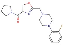 1-(2-fluorophenyl)-4-{[4-(1-pyrrolidinylcarbonyl)-1,3-oxazol-2-yl]methyl}piperazine