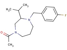 4-acetyl-1-(4-fluorobenzyl)-2-isopropyl-1,4-diazepane