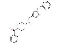 1-benzoyl-N-[(1-benzyl-1H-pyrazol-4-yl)methyl]piperidin-4-amine