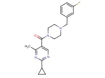 2-cyclopropyl-5-{[4-(3-fluorobenzyl)-1-piperazinyl]carbonyl}-4-methylpyrimidine