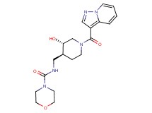 N-{[(3S*,4S*)-3-hydroxy-1-(pyrazolo[1,5-a]pyridin-3-ylcarbonyl)piperidin-4-yl]methyl}morpholine-4-carboxamide