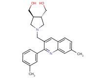 ((3S*,4S*)-1-{[7-methyl-2-(3-methylphenyl)-3-quinolinyl]methyl}-3,4-pyrrolidinediyl)dimethanol