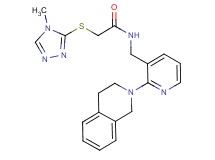 N-{[2-(3,4-dihydro-2(1H)-isoquinolinyl)-3-pyridinyl]methyl}-2-[(4-methyl-4H-1,2,4-triazol-3-yl)thio]acetamide