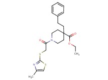 ethyl 1-{[(4-methyl-1,3-thiazol-2-yl)thio]acetyl}-4-(2-phenylethyl)-4-piperidinecarboxylate