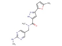 N-methyl-N-{[2-(methylamino)-5-pyrimidinyl]methyl}-3-(5-methyl-2-furyl)-1H-pyrazole-5-carboxamide