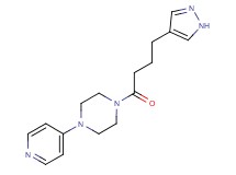 1-[4-(1H-pyrazol-4-yl)butanoyl]-4-pyridin-4-ylpiperazine
