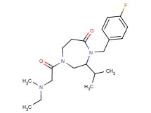 1-(N-ethyl-N-methylglycyl)-4-(4-fluorobenzyl)-3-isopropyl-1,4-diazepan-5-one