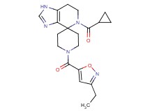 5-(cyclopropylcarbonyl)-1'-[(3-ethylisoxazol-5-yl)carbonyl]-1,5,6,7-tetrahydrospiro[imidazo[4,5-c]pyridine-4,4'-piperidine]