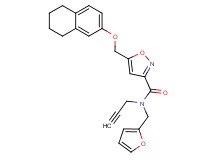 N-(2-furylmethyl)-N-2-propyn-1-yl-5-[(5,6,7,8-tetrahydro-2-naphthalenyloxy)methyl]-3-isoxazolecarboxamide