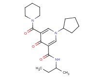 N-(sec-butyl)-1-cyclopentyl-4-oxo-5-(1-piperidinylcarbonyl)-1,4-dihydro-3-pyridinecarboxamide