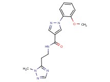 1-(2-methoxyphenyl)-N-[2-(1-methyl-1H-1,2,4-triazol-5-yl)ethyl]-1H-pyrazole-4-carboxamide