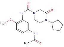 N-[5-(acetylamino)-2-methoxyphenyl]-4-cyclopentyl-3-oxopiperazine-1-carboxamide