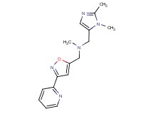 1-(1,2-dimethyl-1H-imidazol-5-yl)-N-methyl-N-{[3-(2-pyridinyl)-5-isoxazolyl]methyl}methanamine