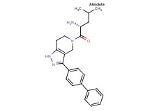 (2R)-1-(3-biphenyl-4-yl-1,4,6,7-tetrahydro-5H-pyrazolo[4,3-c]pyridin-5-yl)-4-methyl-1-oxopentan-2-amine