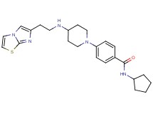 N-cyclopentyl-4-{4-[(2-imidazo[2,1-b][1,3]thiazol-6-ylethyl)amino]-1-piperidinyl}benzamide