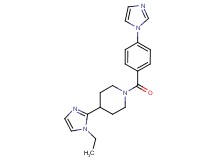 4-(1-ethyl-1H-imidazol-2-yl)-1-[4-(1H-imidazol-1-yl)benzoyl]piperidine
