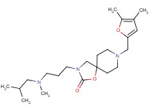 8-[(4,5-dimethyl-2-furyl)methyl]-3-{3-[isobutyl(methyl)amino]propyl}-1-oxa-3,8-diazaspiro[4.5]decan-2-one