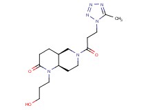 (4aS*,8aR*)-1-(3-hydroxypropyl)-6-[3-(5-methyl-1H-tetrazol-1-yl)propanoyl]octahydro-1,6-naphthyridin-2(1H)-one