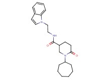 1-cycloheptyl-N-[2-(1H-indol-1-yl)ethyl]-6-oxo-3-piperidinecarboxamide