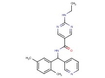 N-[(2,5-dimethylphenyl)(3-pyridinyl)methyl]-2-(ethylamino)-5-pyrimidinecarboxamide