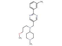 N-(3-methoxypropyl)-1-methyl-N-{[2-(3-methylphenyl)pyrimidin-5-yl]methyl}piperidin-4-amine