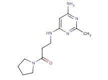2-methyl-N-(3-oxo-3-pyrrolidin-1-ylpropyl)pyrimidine-4,6-diamine
