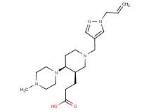 3-[(3R*,4S*)-1-[(1-allyl-1H-pyrazol-4-yl)methyl]-4-(4-methylpiperazin-1-yl)piperidin-3-yl]propanoic acid