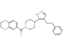 1-(2,3-dihydro-1,4-benzodioxin-6-ylcarbonyl)-4-[4-(2-phenylethyl)-1H-pyrazol-5-yl]piperidine