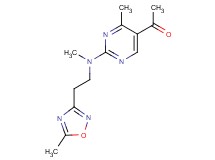 1-(4-methyl-2-{methyl[2-(5-methyl-1,2,4-oxadiazol-3-yl)ethyl]amino}pyrimidin-5-yl)ethanone