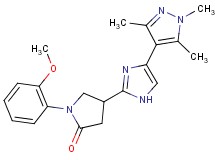 1-(2-methoxyphenyl)-4-[4-(1,3,5-trimethyl-1H-pyrazol-4-yl)-1H-imidazol-2-yl]pyrrolidin-2-one