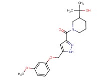2-[1-({5-[(3-methoxyphenoxy)methyl]-1H-pyrazol-3-yl}carbonyl)piperidin-3-yl]propan-2-ol