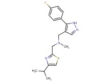 1-[5-(4-fluorophenyl)-1H-pyrazol-4-yl]-N-[(4-isopropyl-1,3-thiazol-2-yl)methyl]-N-methylmethanamine