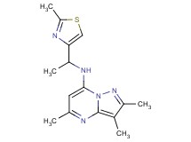 2,3,5-trimethyl-N-[1-(2-methyl-1,3-thiazol-4-yl)ethyl]pyrazolo[1,5-a]pyrimidin-7-amine